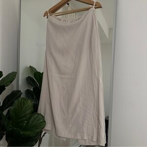 NWT Babaton Immaculate Midi Skirt in Matte Pearl